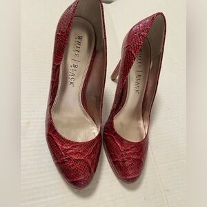 White House black market, Diane red heels size 9
